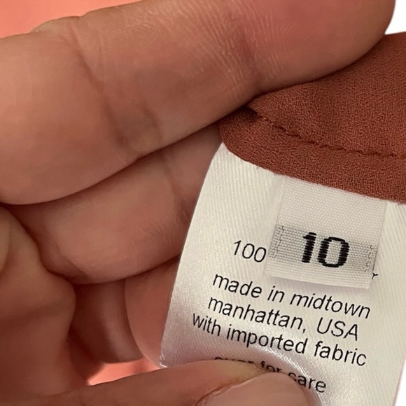 Rachel Comey Rust Orange Brown Frayed Button Down 10 - Picture 4 of 4